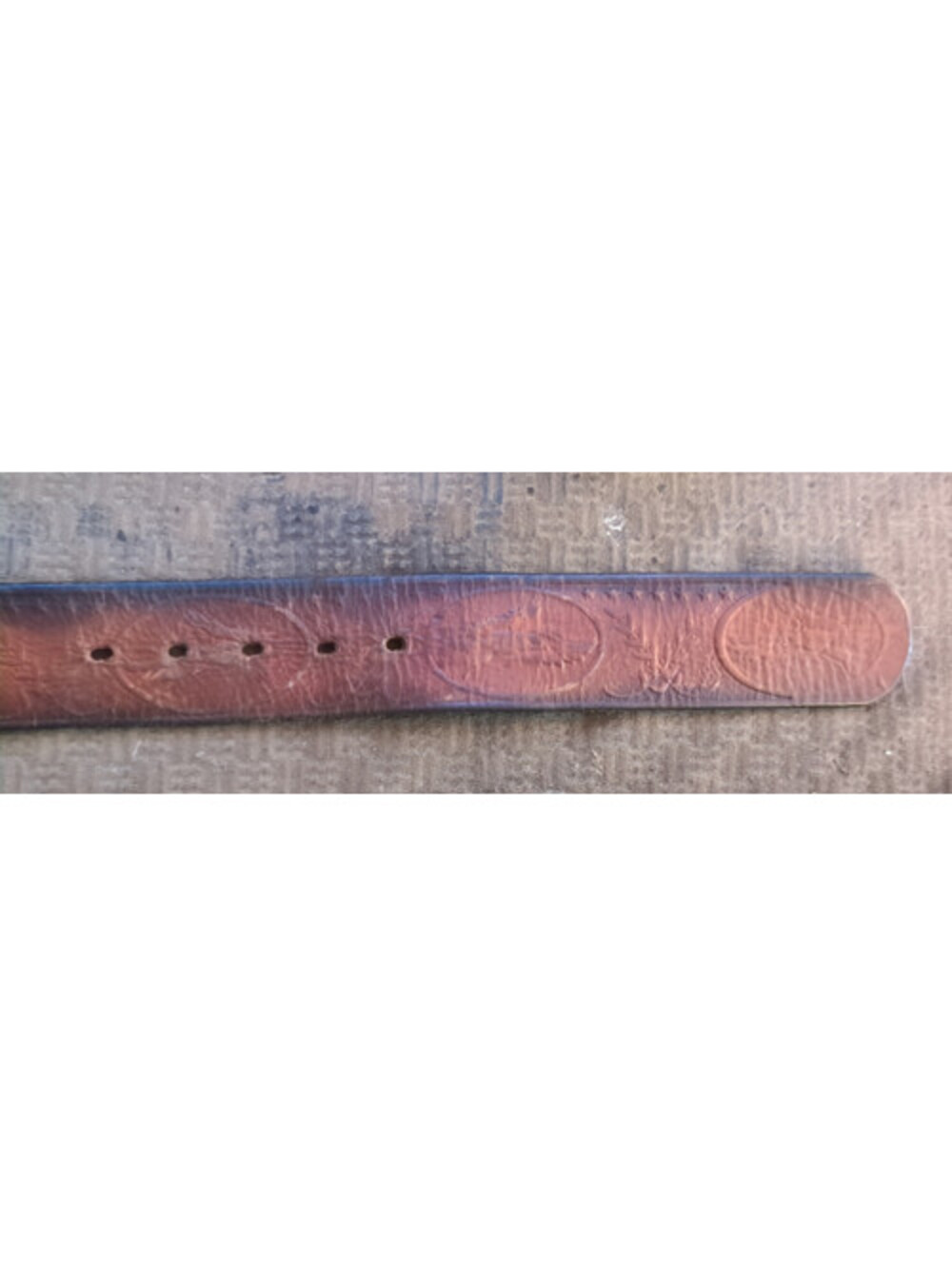 Vintage Tooled Leather Belt Strap Flying Mallard Duck Wildlife 44.5 X 1.75 View 4